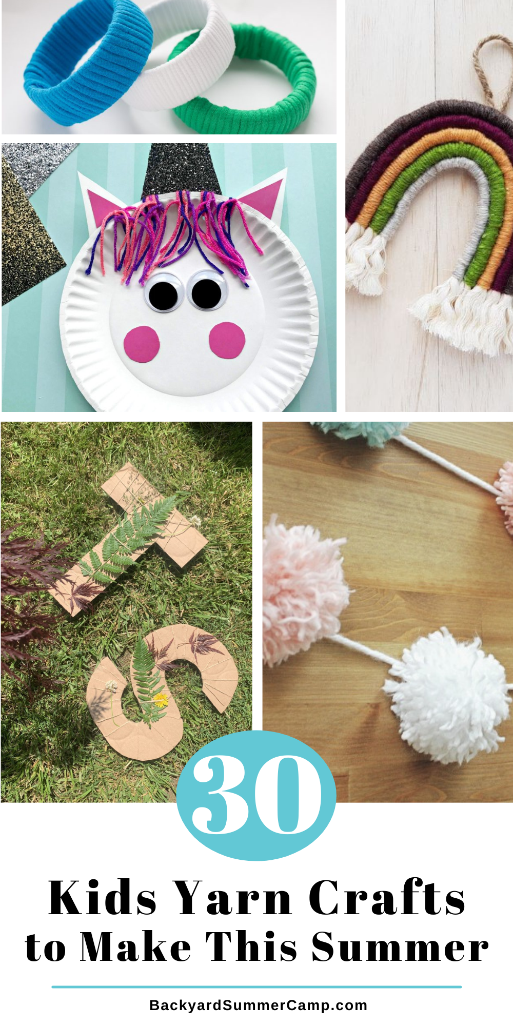 Yarn-Wrapped Cardboard Letters for Kids to Make - Happy Hooligans