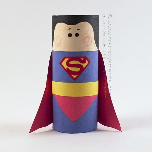 Paper tube Superman from Crafts by Amanda.