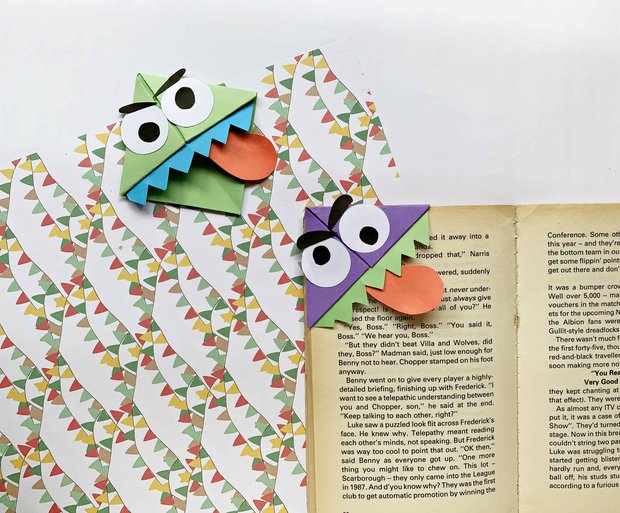 Monster corner bookmarks from The Inspiration Edit.