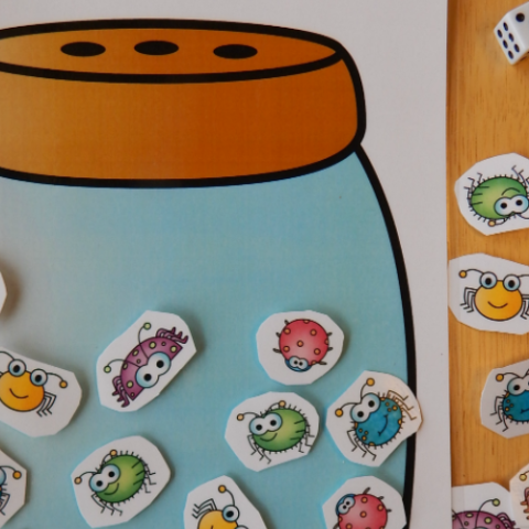 adorable bugs counting game