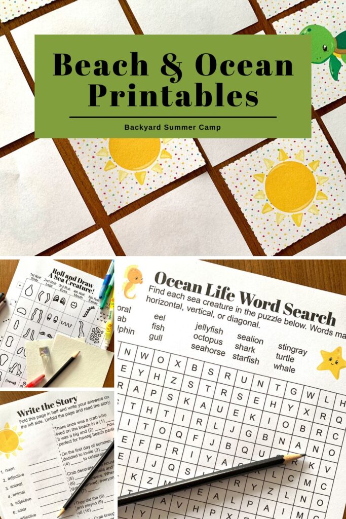 15 Fun Beach and Ocean Printables for Kids - Backyard Summer Camp